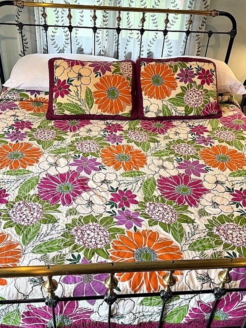The Company Store Floral Cotton Quilt Multicolor